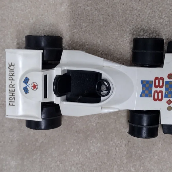Fisher-Price White Race Car Toy - Picture 2 of 5